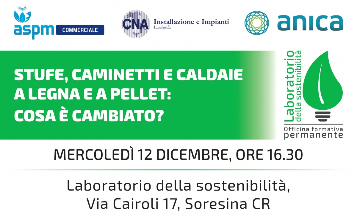SEMINARIO - STUFE, CAMINETTI E CALDAIE A LEGNA E A PELLET: COSA Ãˆ CAMBIATO NEL BACINO PADANO?