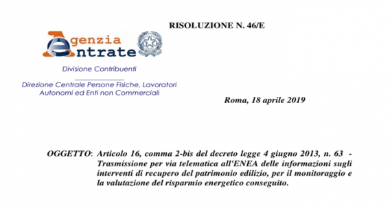 Ristrutturazione con risparmio energetico: la detrazione non decade se non viene effettuata la comunicazione ENEA