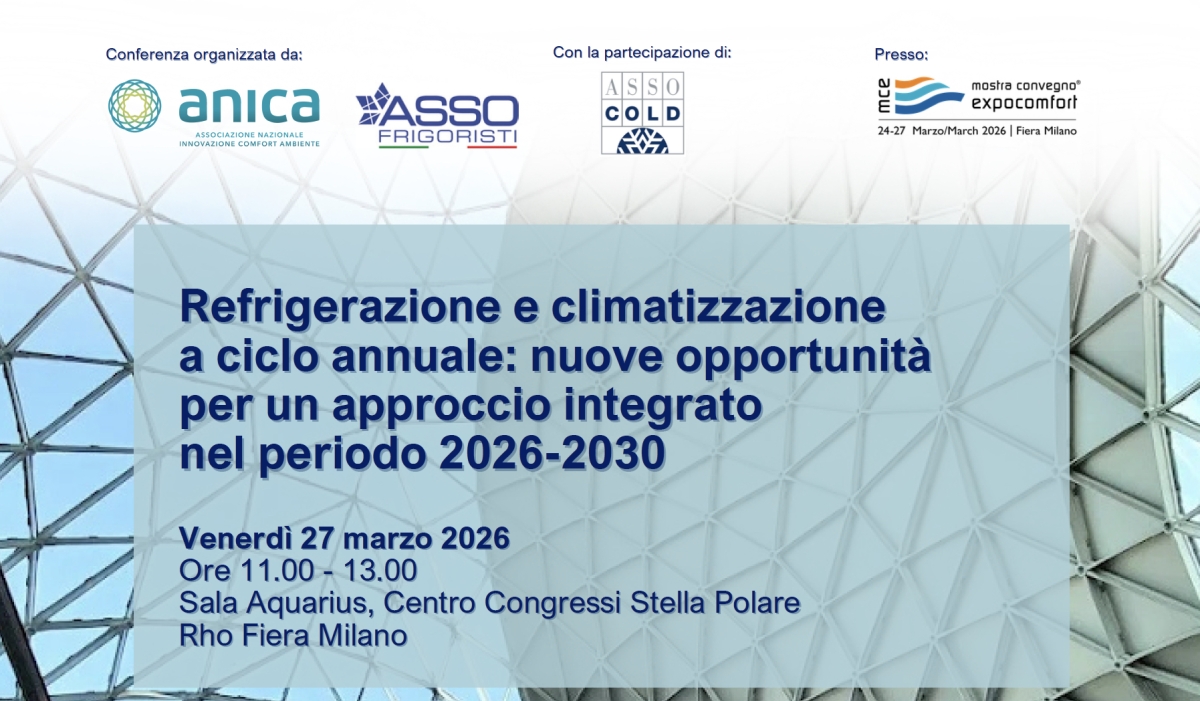 Conferenza ANICA - ASSOFRIGORISTI 27.03.2026 Milano